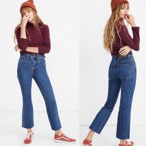 NWT Madewell Rigid Demi-Boot Crop Jeans